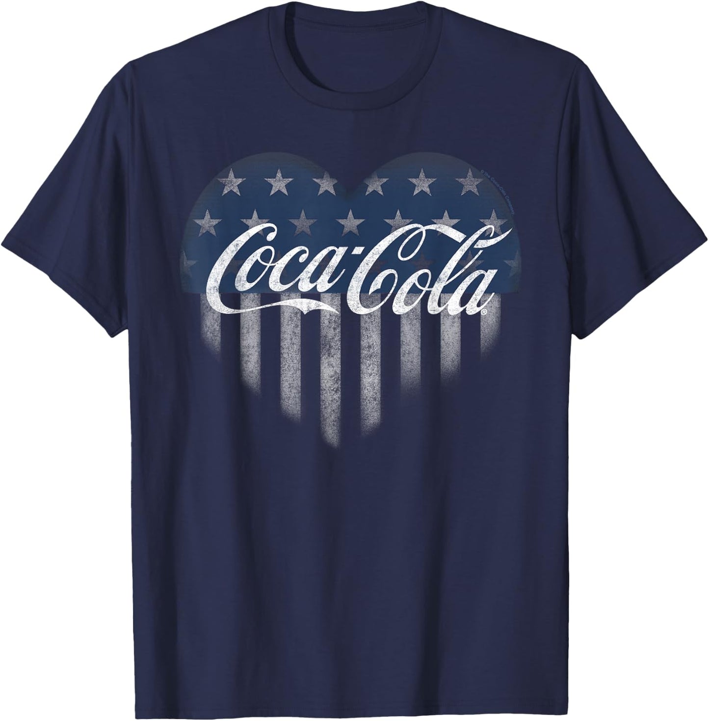 Coca Cola USA Coke Heart T-Shirt - T-Shirt | Navy