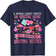 A Woman Cannot Survive On Quilting Alone Funny Flamingo T-Shirt - T-Shirt | Navy