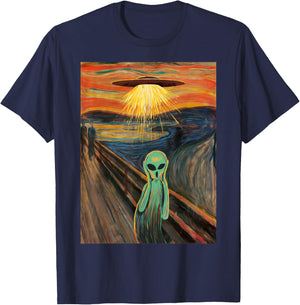 Alien Scream Painting T-Shirt - T-Shirt | Navy