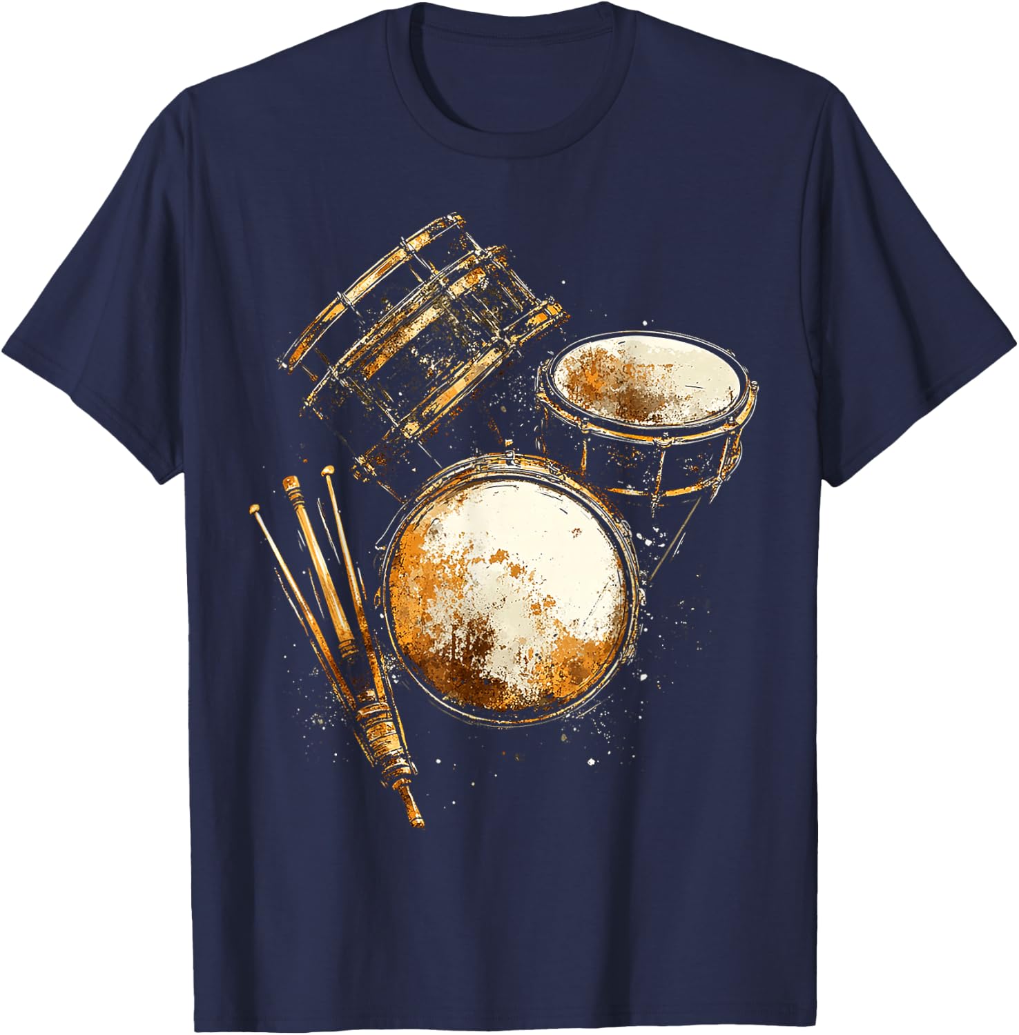 Percussion Music Instrument Graphic Artwork Percussion T-Shirt - T-Shirt | Navy