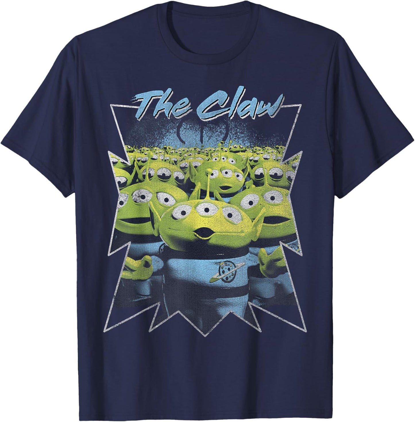 Disney Pixar Toy Story Aliens The Claw Distressed Starburst T-Shirt - T-Shirt | Navy