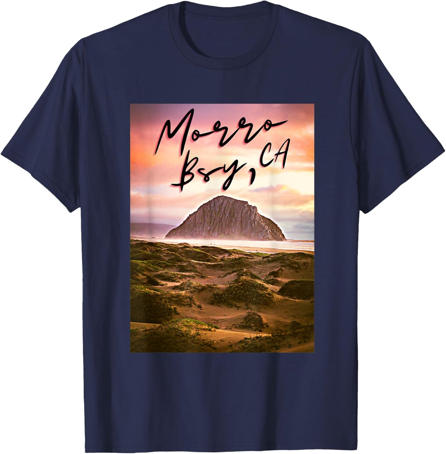 Morro Bay Ca Morro Rock California T-Shirt - T-Shirt | Navy