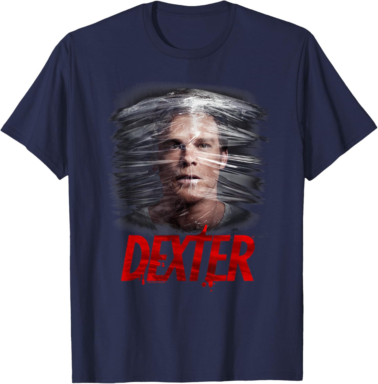 Dexter Plastic Wrap , black T-Shirt - T-Shirt | Navy