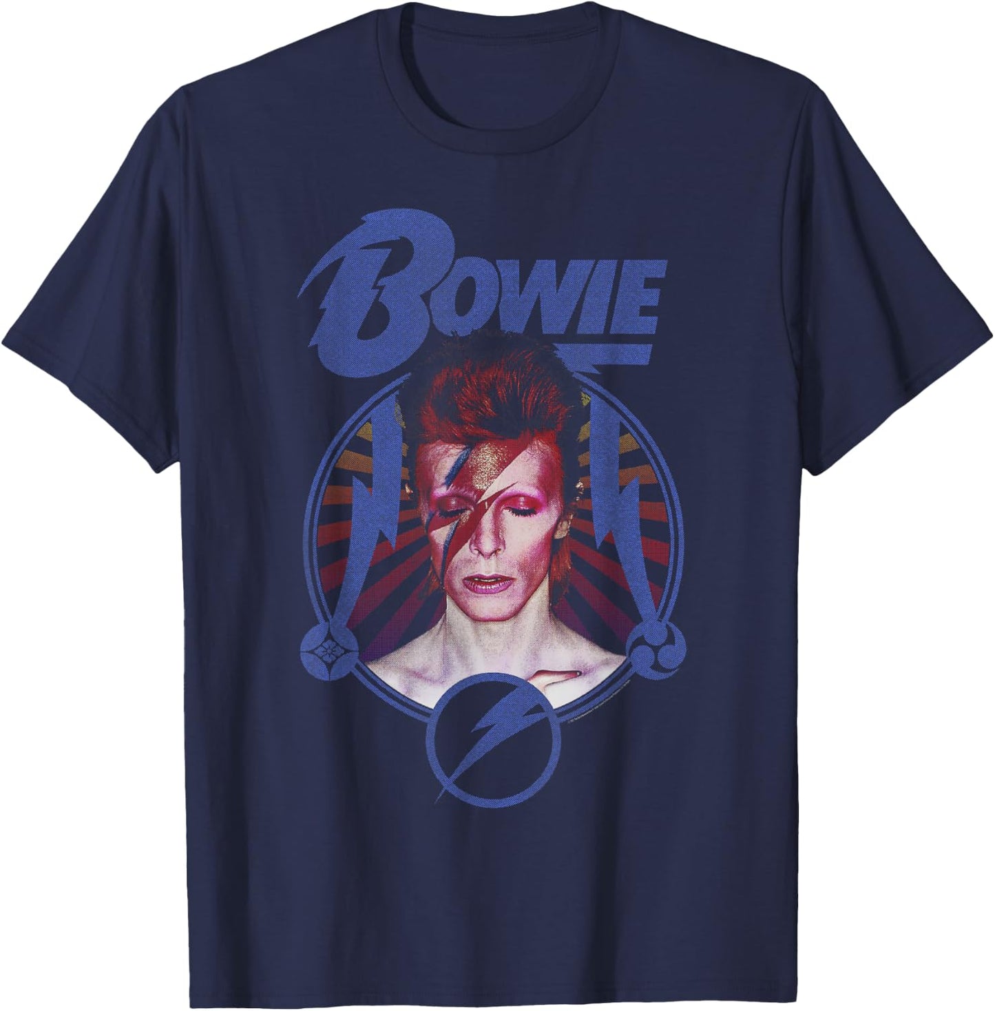 David Bowie - Lightning Blue , Black, S T-Shirt - T-Shirt | Navy