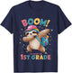 Kids Boom I'm Going To 1st Grade Dabbing Sloth For Back To School T-Shirt - T-Shirt | Navy