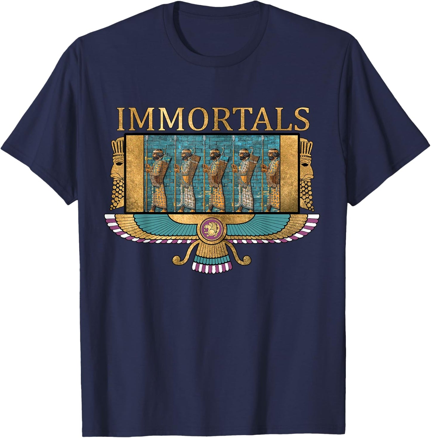 Persian Old Civilizations Symbol of Persian , black, s T-Shirt - T-Shirt | Navy