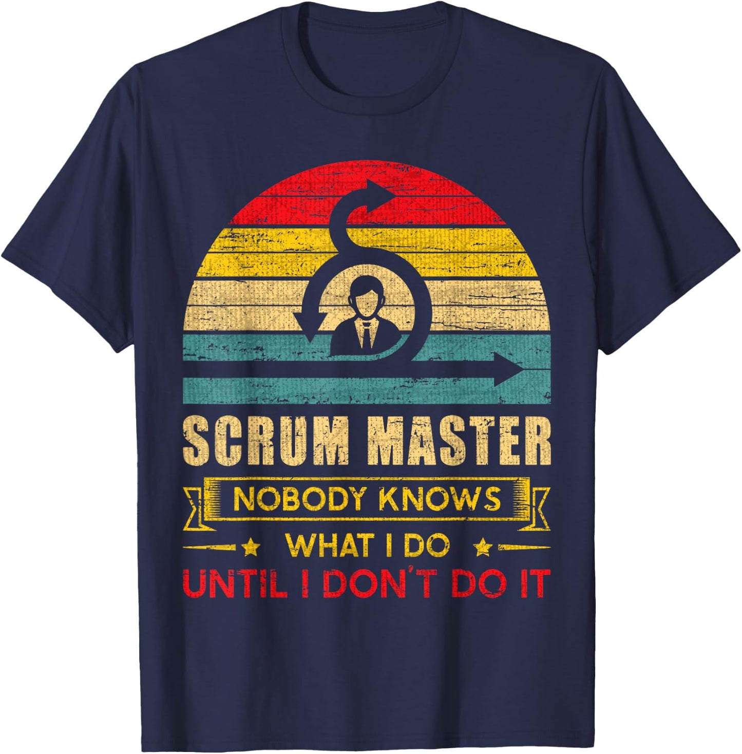 Agiler Trainer Praktiker Coaching Agiler Coach Scrum Master T-Shirt - T-Shirt | Navy