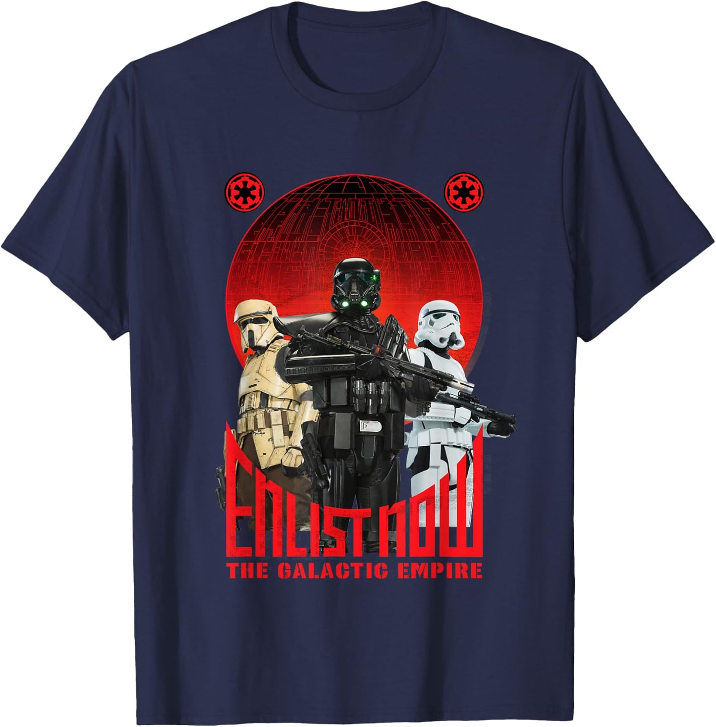 Star Wars Rogue One Enlist Now Galactic Empire Propaganda T-Shirt - T-Shirt | Navy