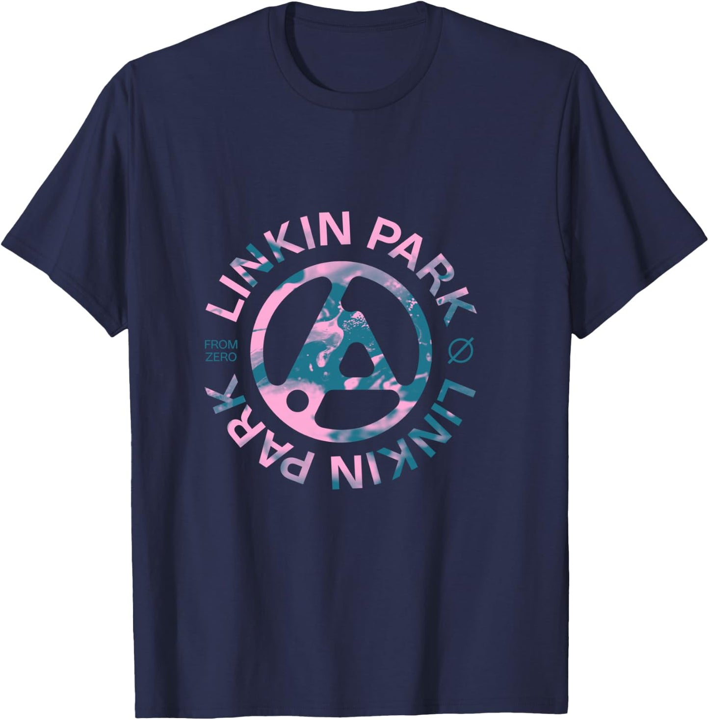 Linkin Park Spill Logo , Black, S T-Shirt - T-Shirt | Navy