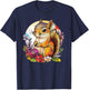 Cute Chipmunk With Flowers I Chipmunk T-Shirt - T-Shirt | Navy