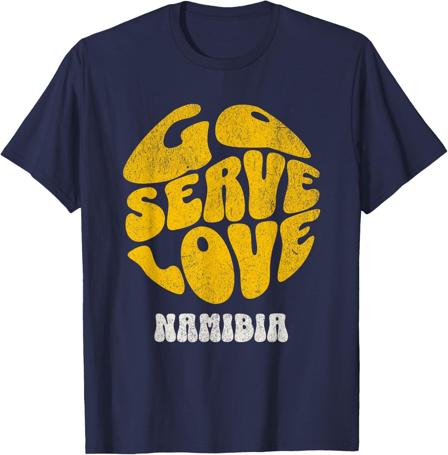 Go Serve Love Namibia Africa Mission Trip Team Project T-Shirt - T-Shirt | Navy