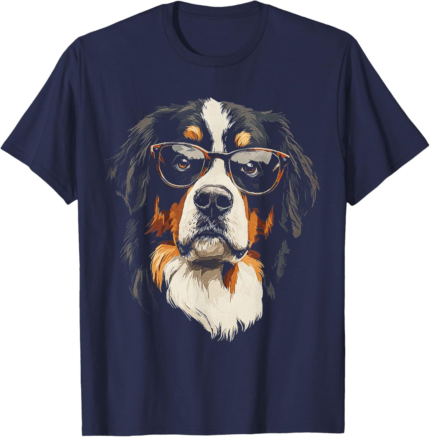 Bernese Mountain Dog Dog Graphic Pet Bernese Mountain Dog T-Shirt - T-Shirt | Navy