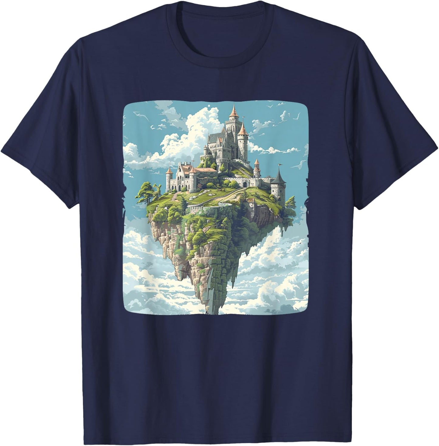 Awesome Castle in the Sky Costume for Boys and Girls T-Shirt - T-Shirt | Navy