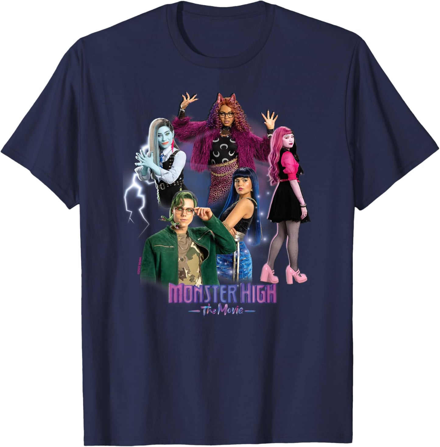 Monster High - MH Logo and Group , black T-Shirt - T-Shirt | Navy