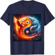 Yin And Yang Phoenix And Japanese Dragon T-Shirt - T-Shirt | Navy