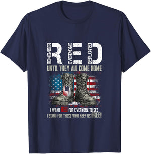 On Friday We Wear Red Military R.E.D Friday Military T-Shirt - T-Shirt | Navy