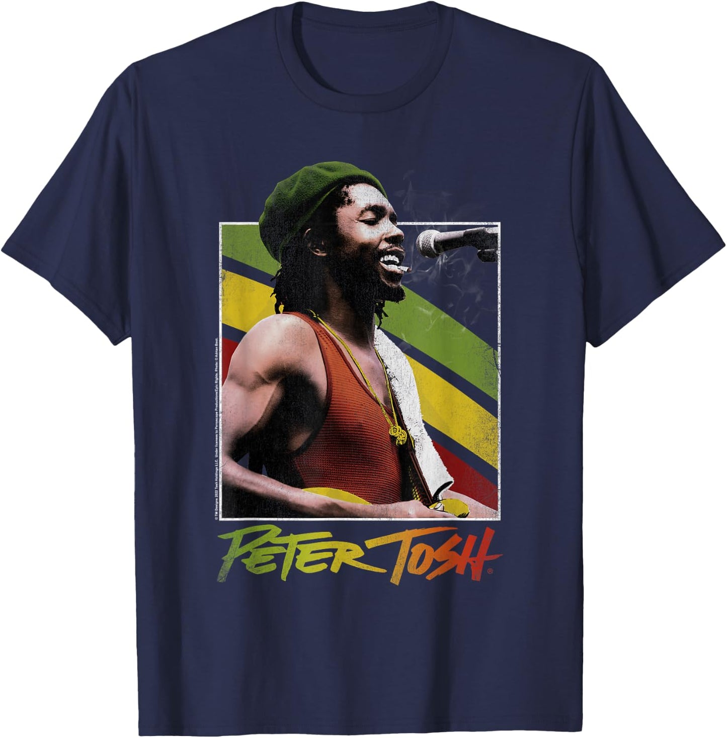 Peter Tosh NY 1978 T-Shirt - T-Shirt | Navy