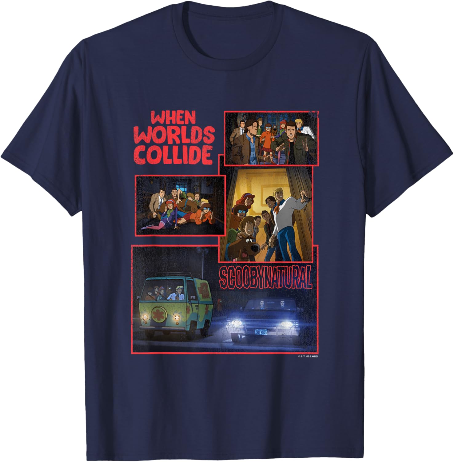 Scooby-Doo Scoobynatural When Worlds Collide T-Shirt - T-Shirt | Navy