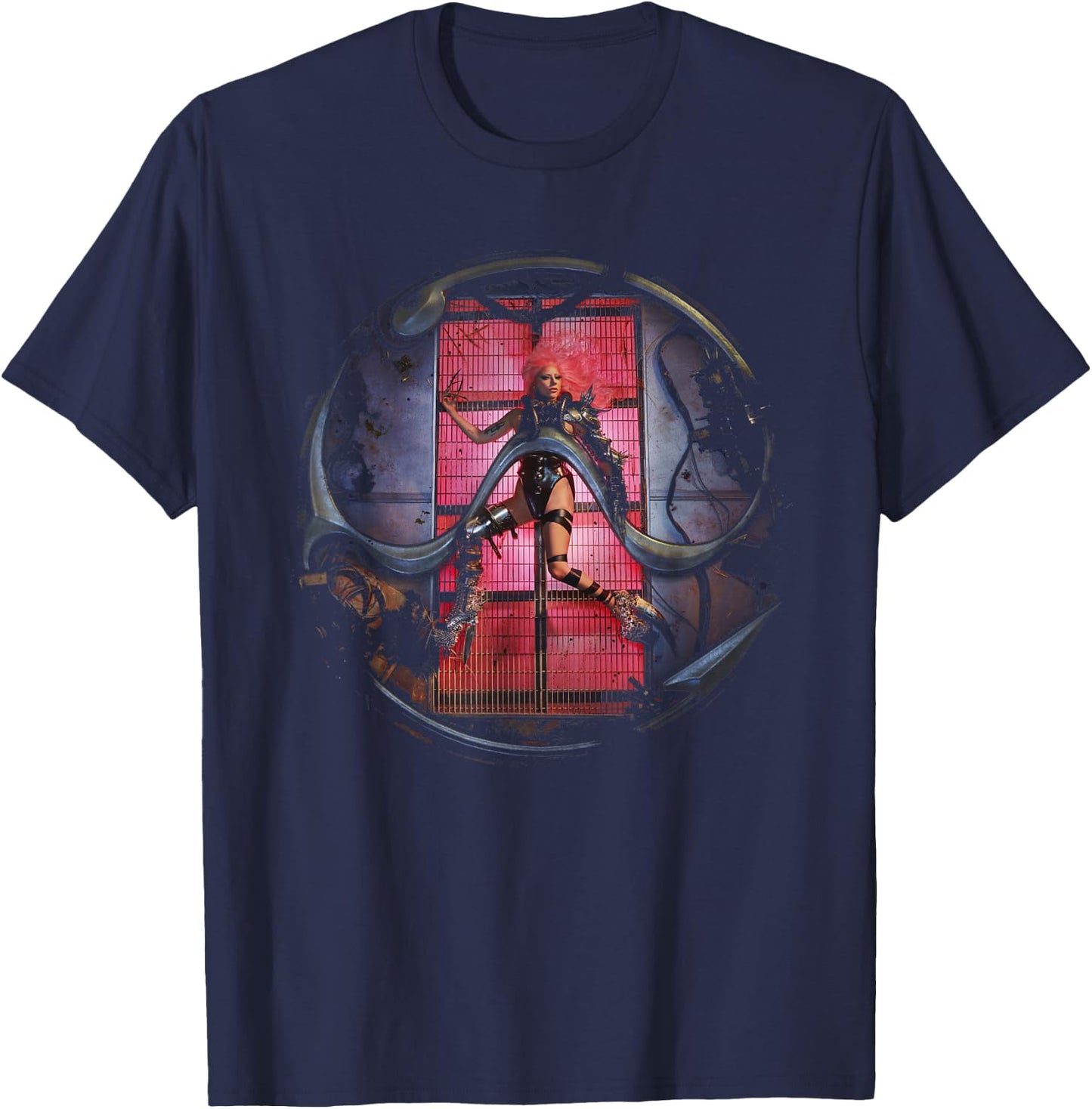 Official Lady Gaga Chromatica Cover T-Shirt - T-Shirt | Navy