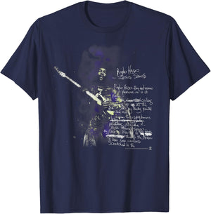 Jimi Hendrix Lyrics T-Shirt - T-Shirt | Navy