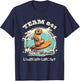 Surfing Otter 841 Wanted for Longboard Larceny Funny Cali T-Shirt - T-Shirt | Navy