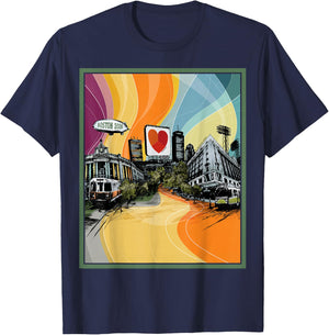 The Heart Sign, Boston 2026 T-Shirt - T-Shirt | Navy