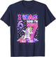 I was 6 Now I'm 7 Unicorn Girl 6 7 Birthday T-Shirt - T-Shirt | Navy