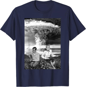 Atomic Bomb Cloud Nuclear War Retro Vintage Military T-Shirt - T-Shirt | Navy