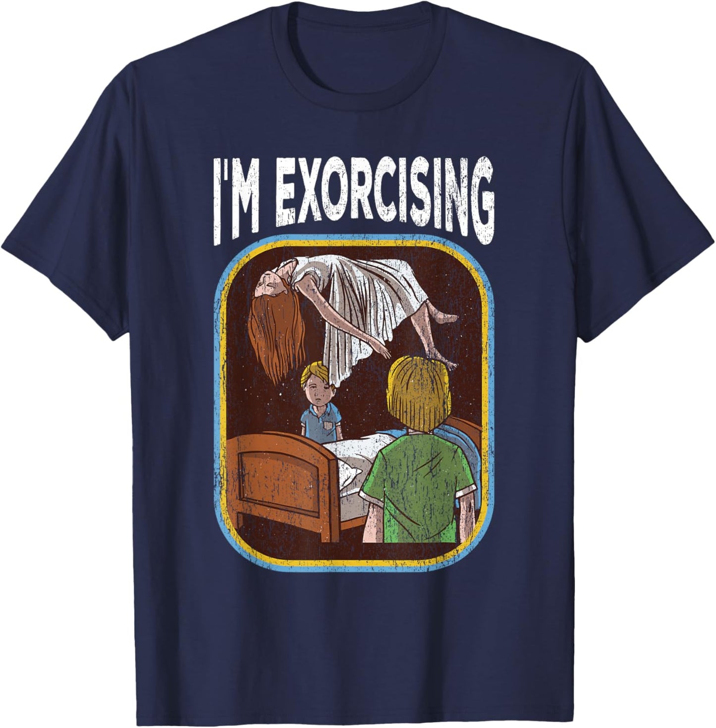 Horror Movie Vintage Nostalgia Small T-Shirt - T-Shirt | Navy