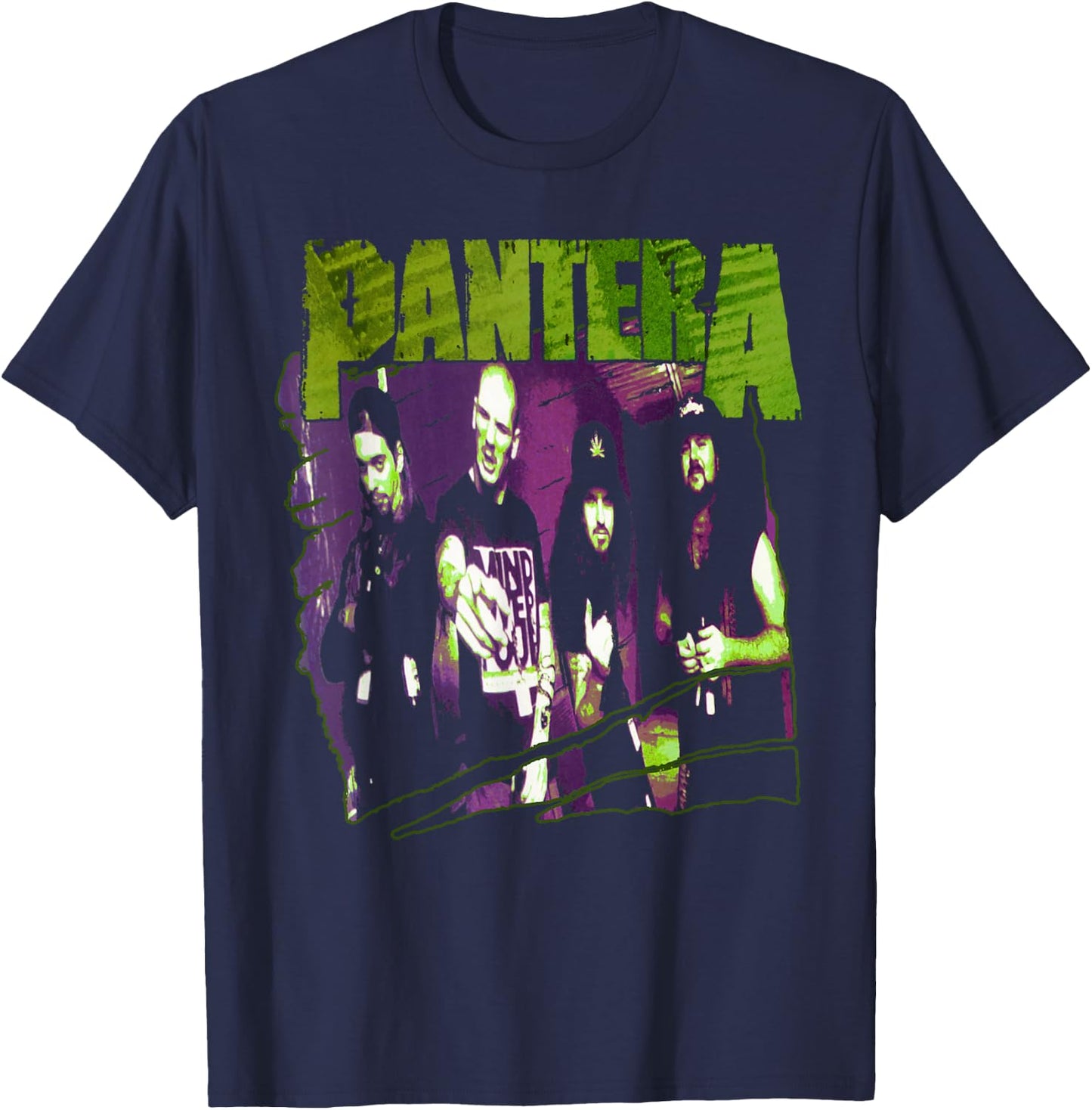 Pantera Official Vintage Sketch T-Shirt - T-Shirt | Navy