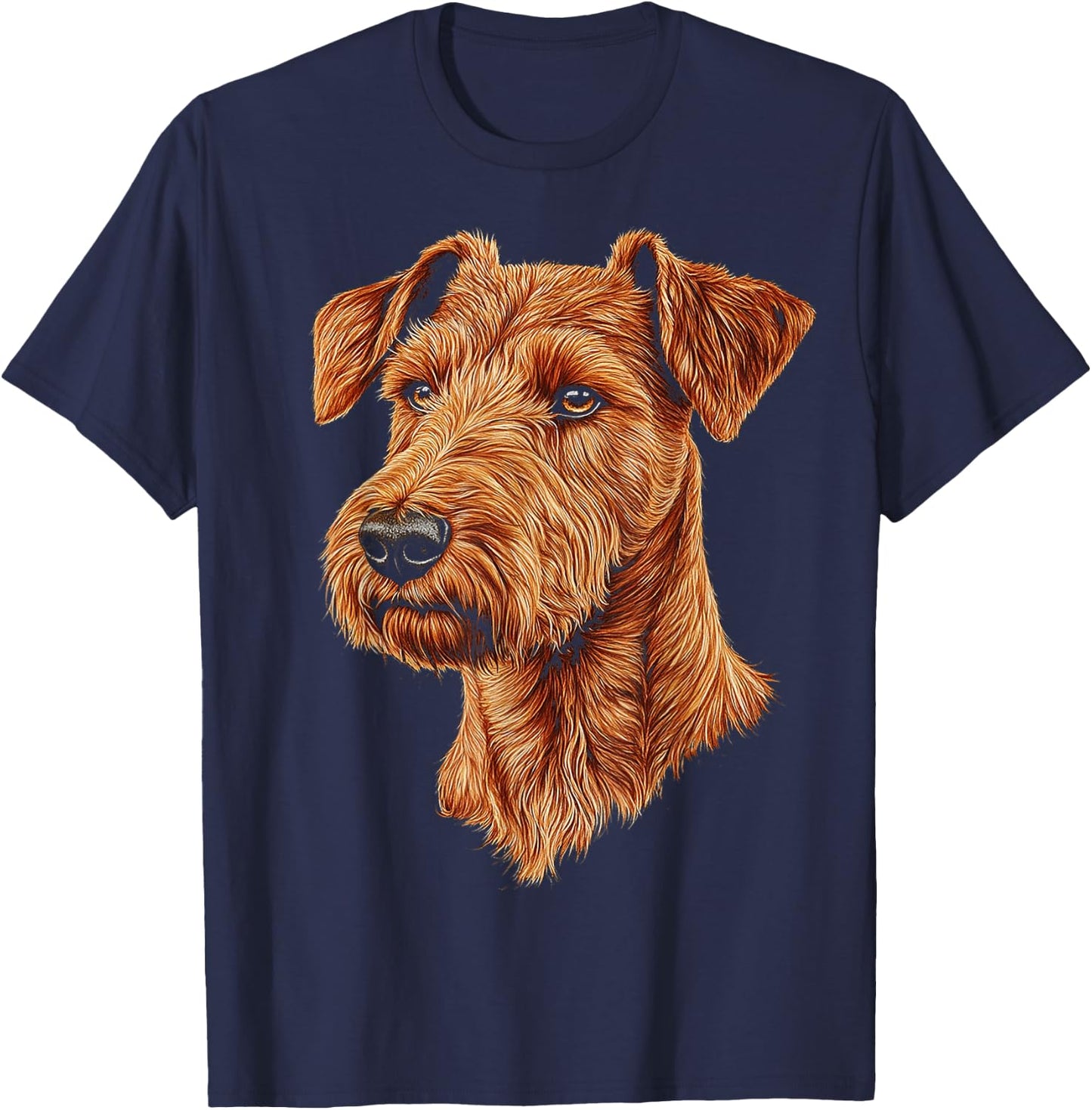 Irish Terrier Dog Graphic Pet Art Irish Terrier T-Shirt - T-Shirt | Navy