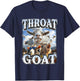 Throat Goat Retro Inappropriate Adult Humor Funny Gag Memes T-Shirt - T-Shirt | Navy