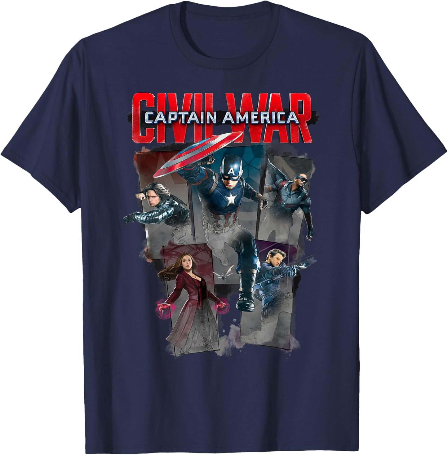 Marvel Captain America Civil War Group Shot T-Shirt - T-Shirt | Navy