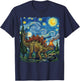 Stegosaurus Starry Night T-Shirt - T-Shirt | Navy