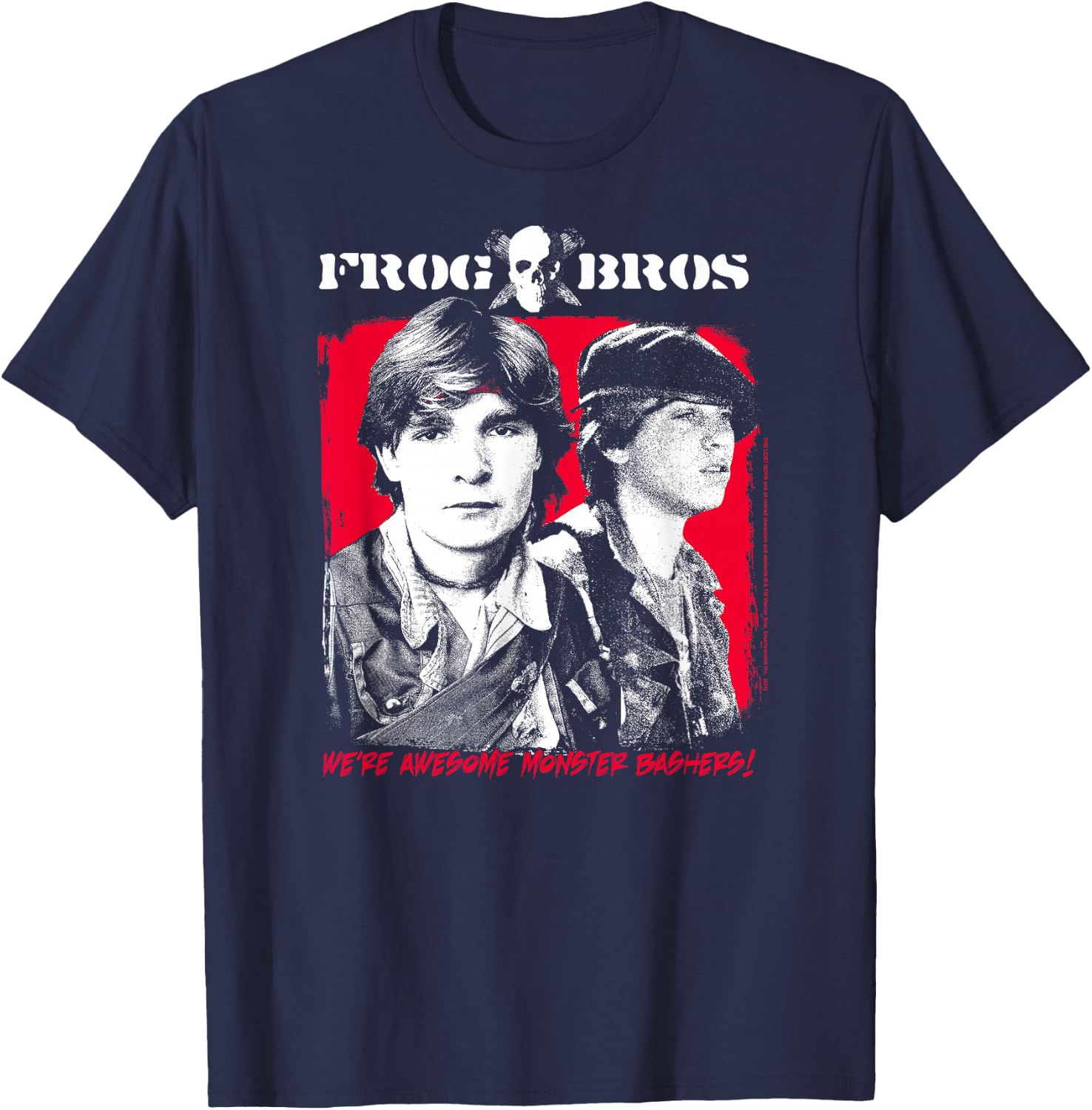 The Lost Boys Frog Brothers Monster Bashers Small T-Shirt - T-Shirt | Navy