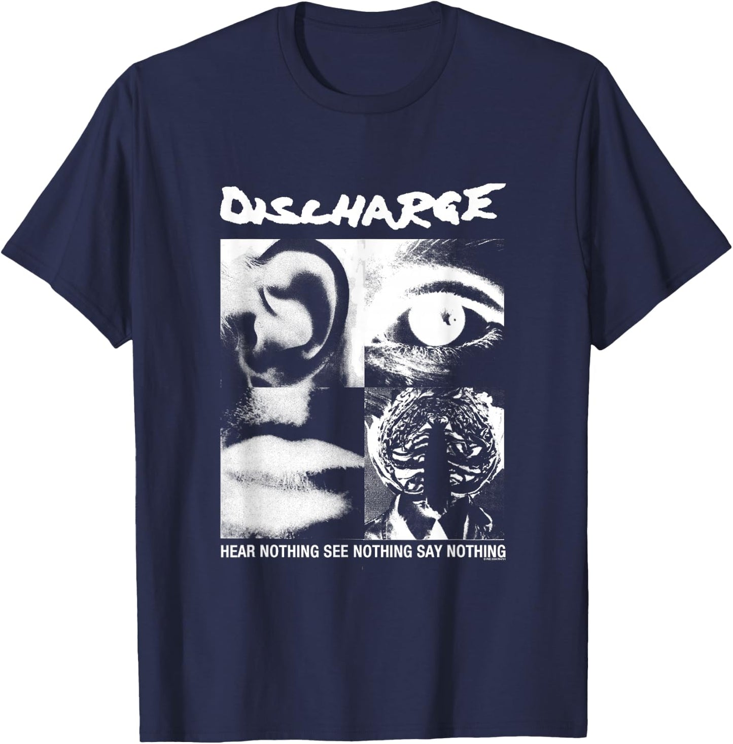 Discharge - Offizieller Merchandise-Artikel - Hear Nothing T-Shirt - T-Shirt | Navy