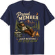 Proud Member Just Resting My Eyes Club Funny Patriotic Dad T-Shirt - T-Shirt | Navy