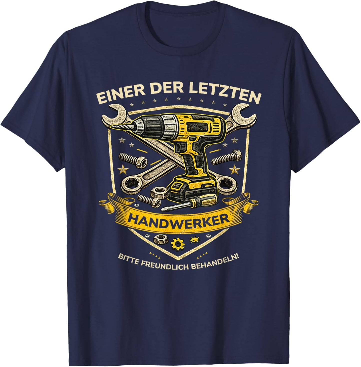 Handwerker Geschenk Mann Papa – Einer der letzten Handwerker T-Shirt - T-Shirt | Navy