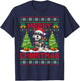 Xmas Tree Ugly Santa Miniature Schnauzer Dog Christmas Women Kids T-Shirt - T-Shirt | Navy