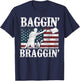 Cornhole Team Bean Bag Player Champ American Flag Baggin' T-Shirt - T-Shirt | Navy