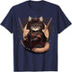 Samurai Cat Warrior Japanische Ninja Katze Kawaii T-Shirt - T-Shirt | Navy