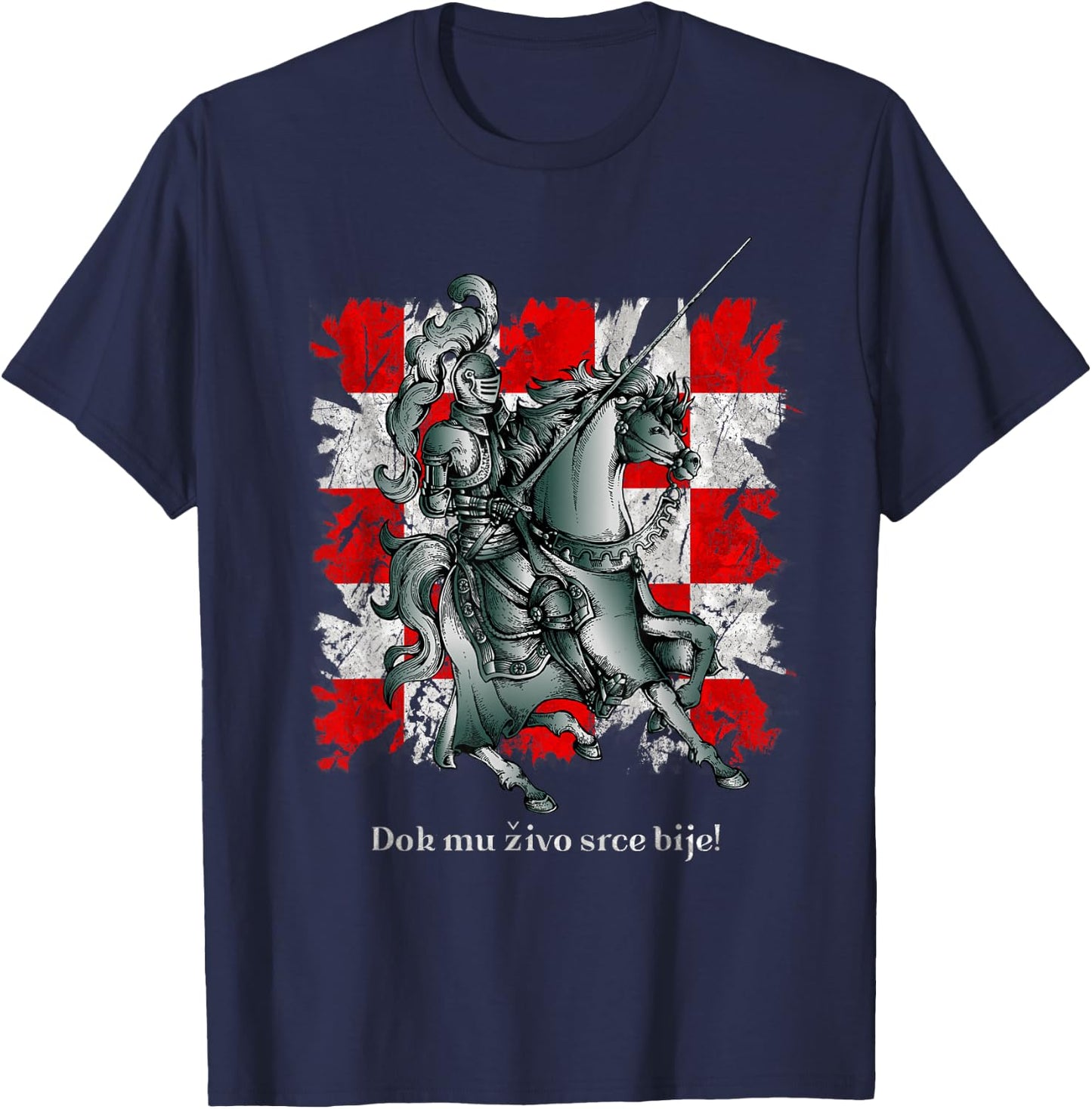 Kroatien Hrvatski Vitez Hrvatska Zastava T-Shirt - T-Shirt | Navy