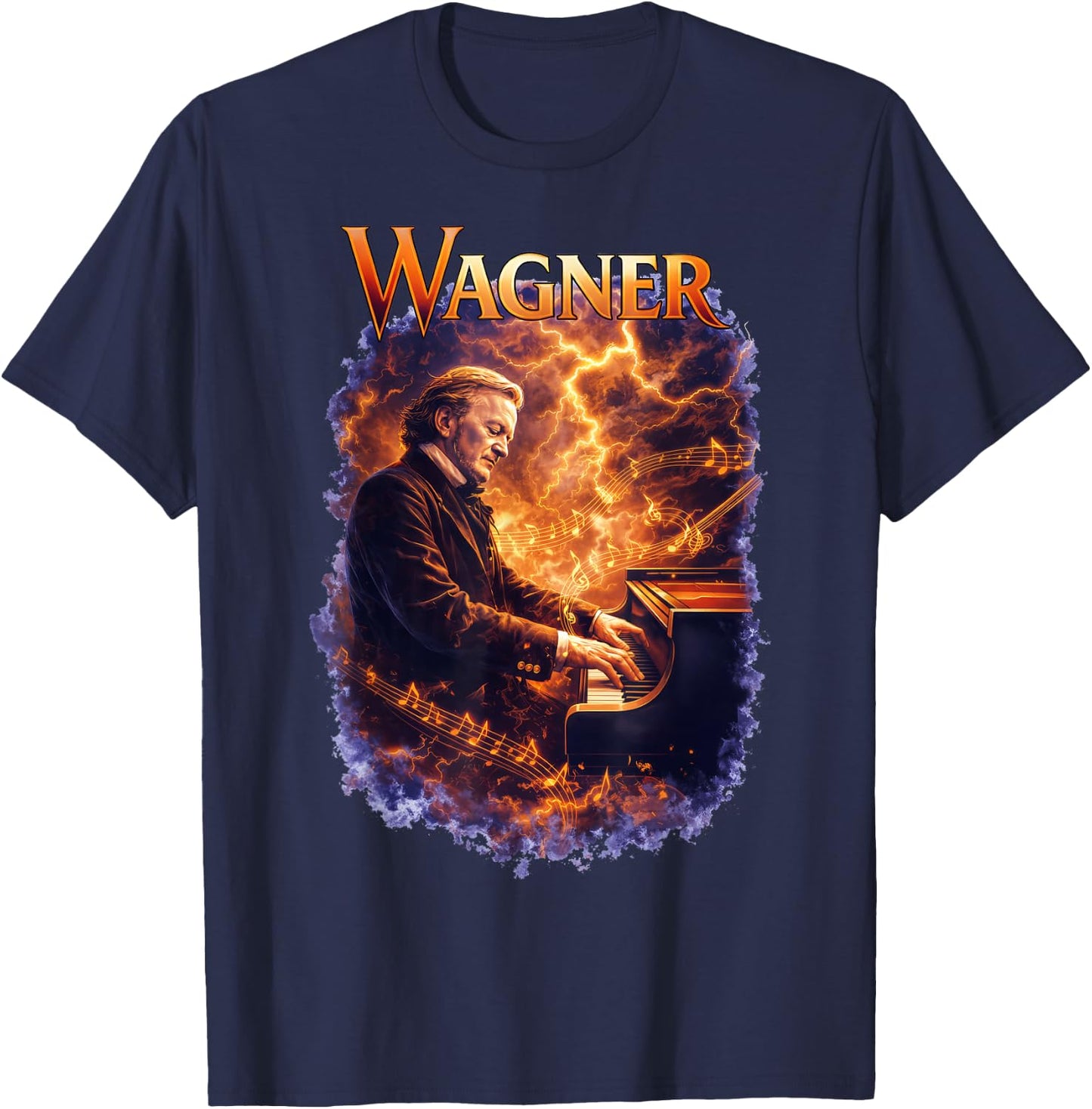 Richard Wagner Komponist T-Shirt - T-Shirt | Navy