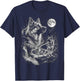 German Shepherd Howling At The Moon T-Shirt - T-Shirt | Navy
