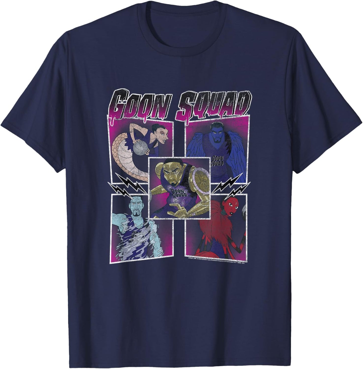 Space Jam: A New Legacy Group Shot Goon Squad Box Up T-Shirt - T-Shirt | Navy