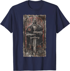 Valhalla Odin Thor Runes Viking Helmet Warrior Viking T-Shirt - T-Shirt | Navy