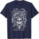 The Female Gaze Medusa Distressed Band | Goddess World Tour T-Shirt - T-Shirt | Navy