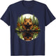 Beaver Nature Animal Lover Artwork Forest Motif Wildlife T-Shirt - T-Shirt | Navy