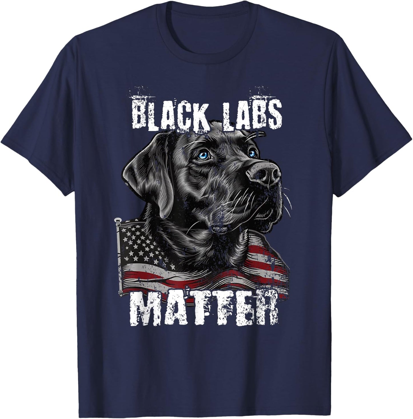Black Labs Matter Labrador Retriever Parody Lab T-Shirt - T-Shirt | Navy