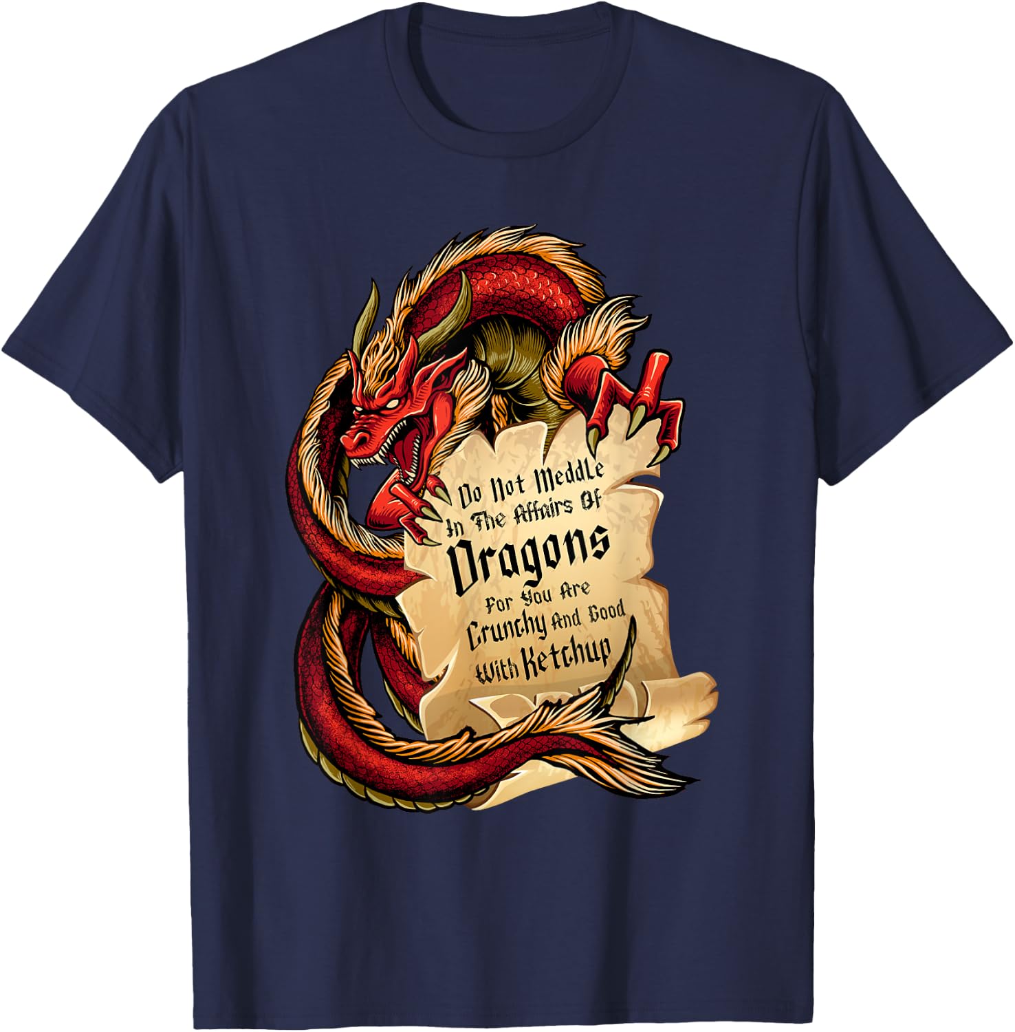 Do Not Meddle In The Affairs of Dragons Kids Dragon T-Shirt - T-Shirt | Navy